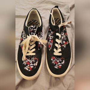Disney Black and White Mens Sneakers